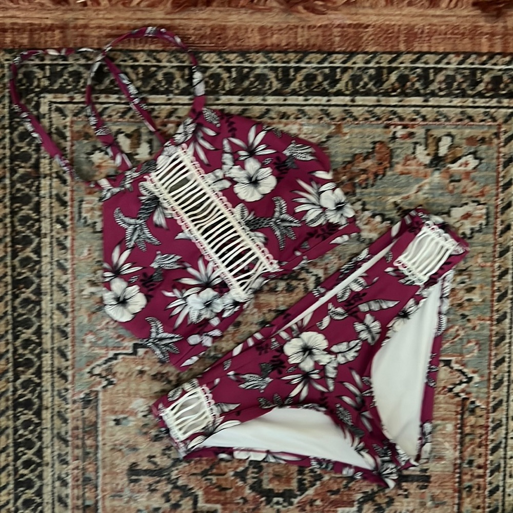 Adore Me• Floral Magenta Medium Bikini 2 Piece